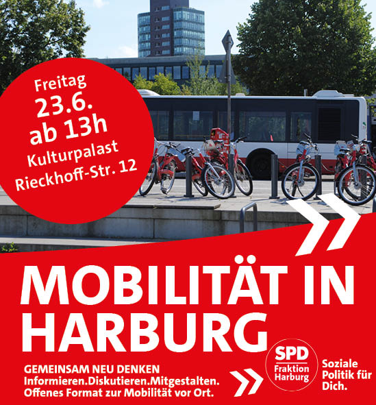Infoveranstaltung Mobilität in Harburg 23.6. Kulturpalast Rieckhoff-Str.